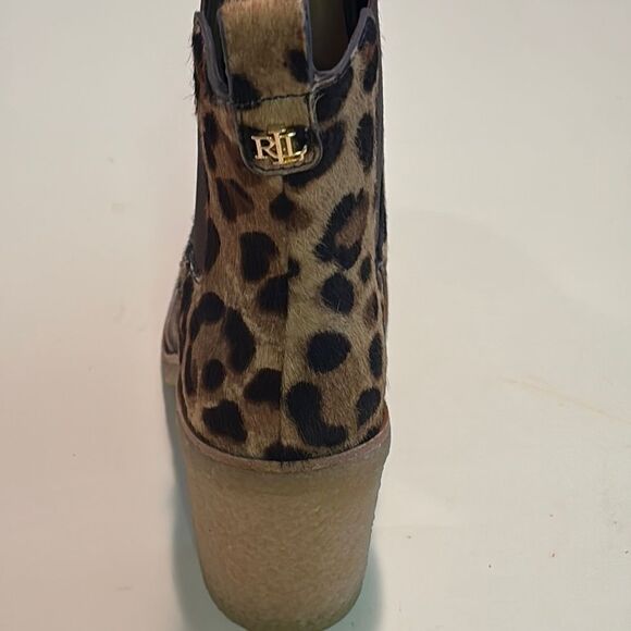 Ralph Lauren Shoes - Ralph Lauren Brown and Black Ankle Boots with Chunky Heel
